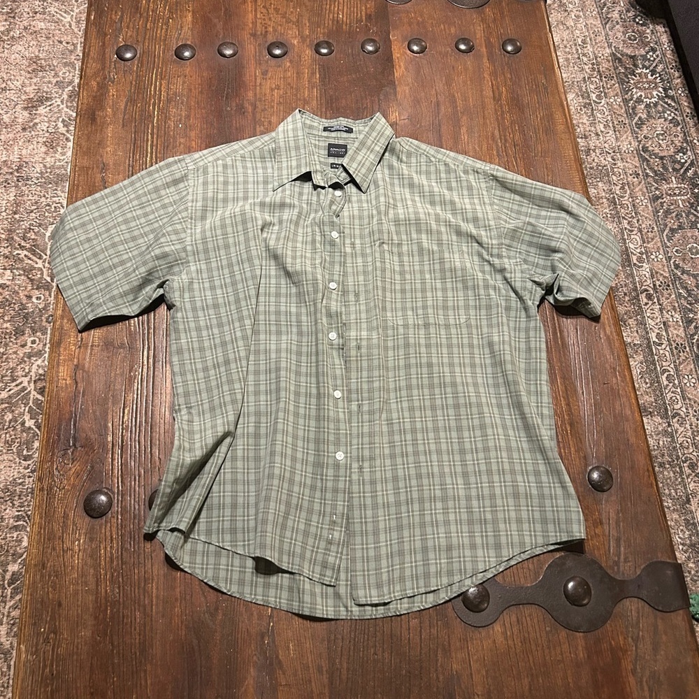 Arrow Men's Casual Green Checkered Shirt